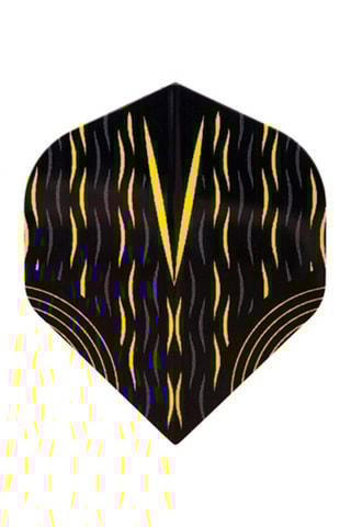 Jogo de 3 dardos profissionais com ponta plástica 24gr - Modelo Fire - Dourado