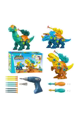 Dinossauros 3 em 1 para montar - Azul e verde