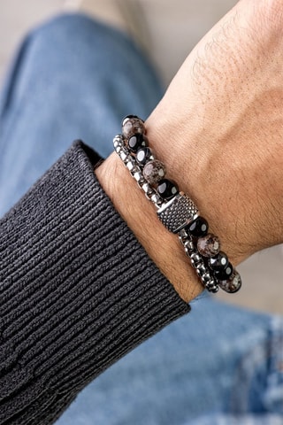 Bracelet - Obsidiennes et hématites - Marc Malone