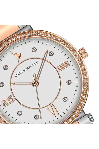 Montre à quartz en métal - Doré rose et argenté - Emily Westwood