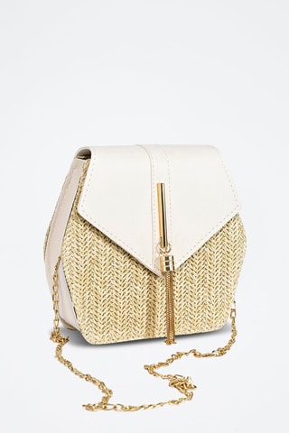 Sac bandoulière Julia - Blanc et beige - Emily Westwood