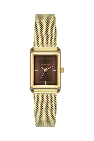 Montre à quartz en acier - Doré et marron - Emily Westwood