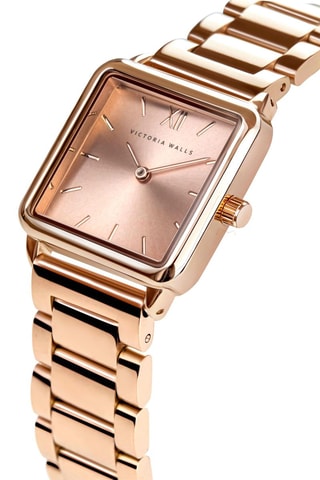 Montre à quartz en acier - Doré rose  - Victoria Walls