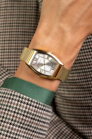 Montre à quartz en acier inoxydable - Doré et gris - Emily Westwood