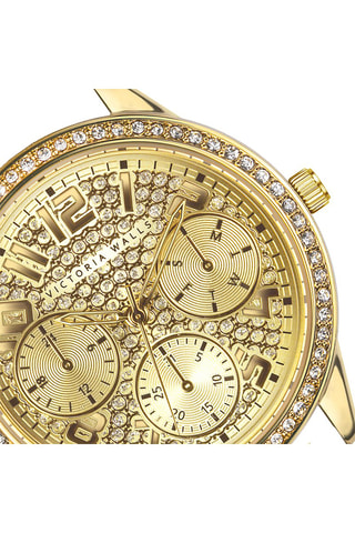 Relógio de quartzo em aço - Dourado