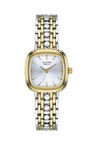 Montre à quartz en acier - Argenté et doré - Victoria Walls