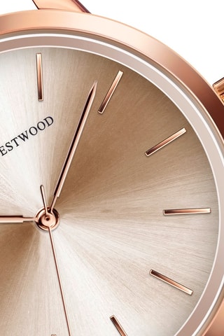 Relógio de quartzo em aço Dourado-rosa