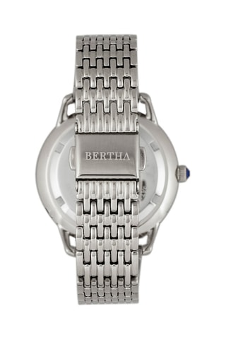 Montre à quartz en acier Abby - Argenté et blanc