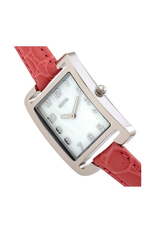 Montre à quartz en cuir et nacre