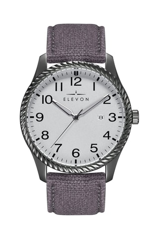 Leren Quartz Horloge Crosswind Paars en Wit