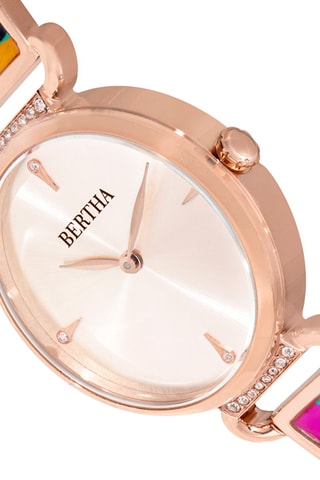 Montre à quartz en acier Katherine - Doré et vert