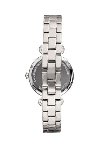 Montre à quartz en acier Katherine - Argenté et rouge