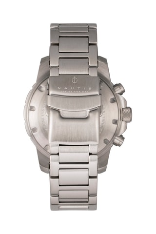 Stalen Quartz Horloge Dive Chrono 500 - Chronograaf - Zilverkleurig en Oranje