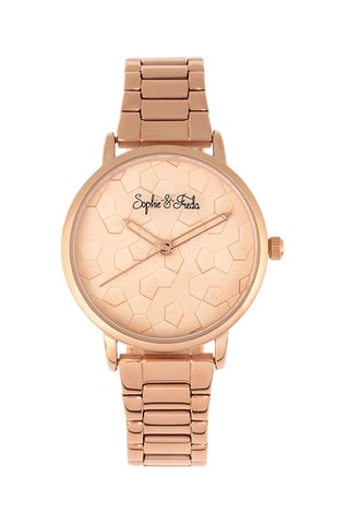 Montre à quartz en acier Breckenridge - Doré rose