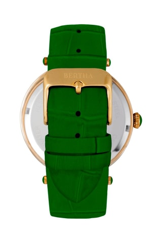 Montre à quartz en cuir et nacre