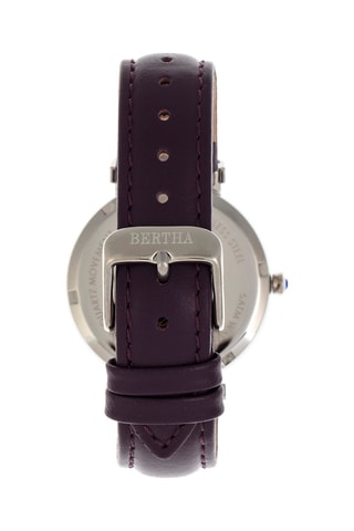 Montre à quartz en cuir et nacre