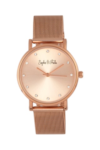 Montre à quartz en alliage et Savannah - Doré rose et blanc