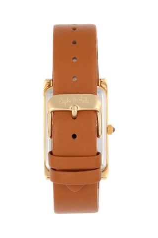 Montre à quartz en cuir Wilmington - Camel et doré