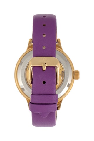Montre automatique en cuir Alice - Violet et doré - Empress