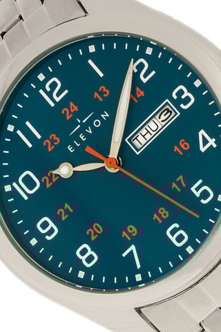 Montre à quartz en acier M56 Elevon  - Argenté