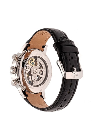 Montre automatique en cuir Beatrice - Noir et argenté - Empress