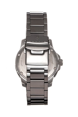 Stalen Quartz Horloge Zilverkleurig en Zwart