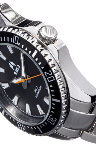 Stalen Quartz Horloge Abyss - Zilverkleurig en Zwart