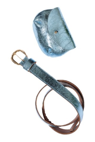 Sac ceinture en cuir - Bleu