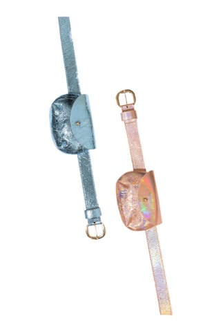 Sac ceinture en cuir - Bleu