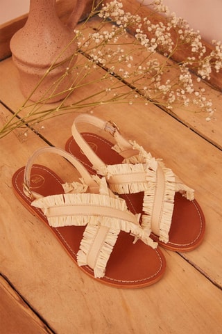 Sandales en cuir Manolie - Beige