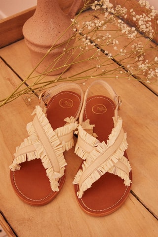 Sandales en cuir Manolie - Beige