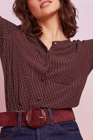 Ceinture en cuir - Bordeaux