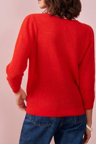 Pull en laine, mohair et alpaga Amelio - Rouge