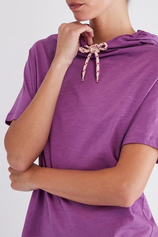Robe sweat à capuche - Violet