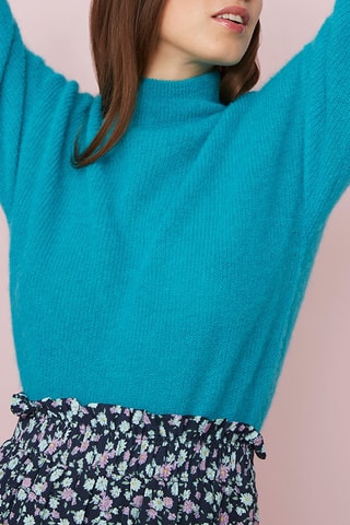 Pull en mohair et alpaga - Bleu