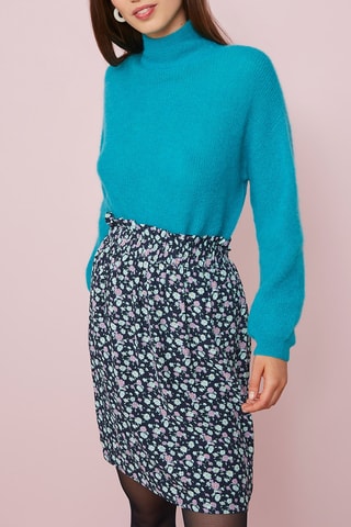 Pull en mohair et alpaga - Bleu