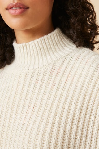 Pull en laine, mohair et alpaga - Crème