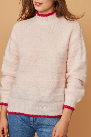 Pull en mohair et mérinos - Rose