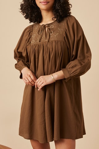 Robe courte - Marron