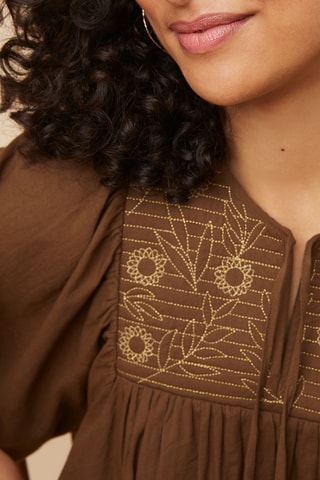 Robe courte - Marron