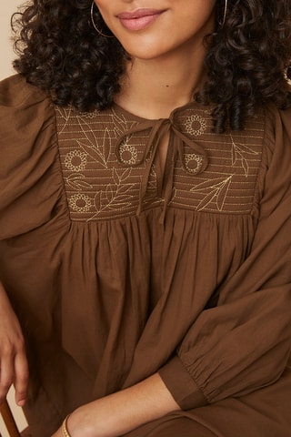 Robe courte - Marron