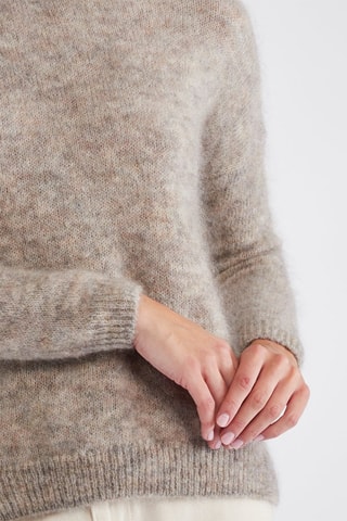 Pull en kid mohair et mérinos - Gris