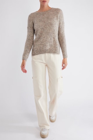 Pull en kid mohair et mérinos - Gris