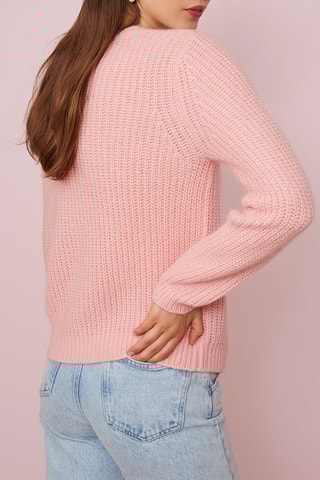 Gilet en alpaga et mérinos - Rose