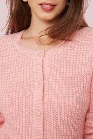 Gilet en alpaga et mérinos - Rose