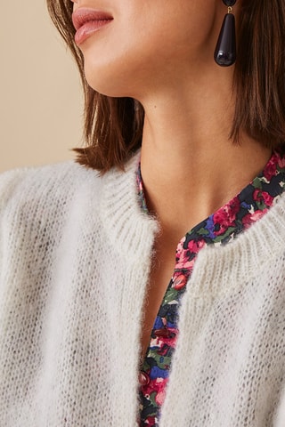 Gilet en mohair et laine - Ecru