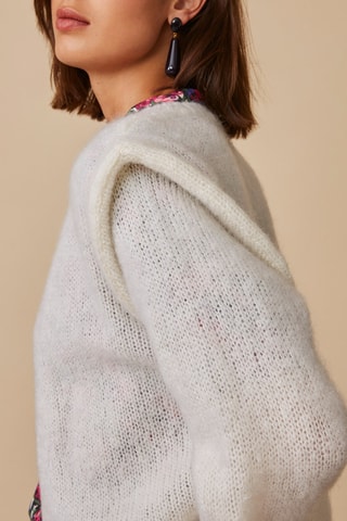 Gilet en mohair et laine - Ecru