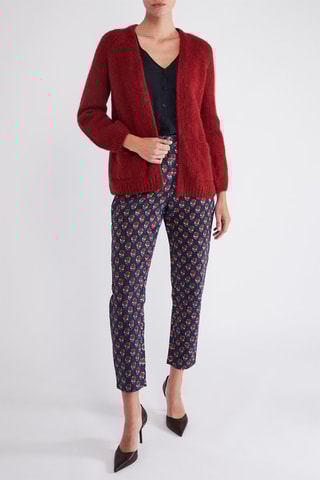 Gilet en super kid mohair et laine - Rouge