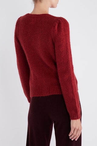 Gilet en super kid mohair et laine - Rouge