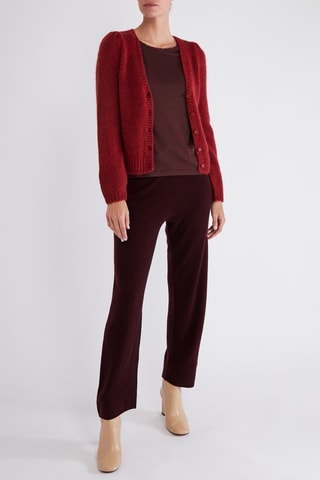 Gilet en super kid mohair et laine - Rouge